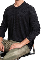 Black Mirror Cut Knit Sweater
