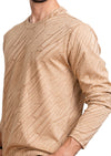 Beige Mirror Cut Knit Sweater