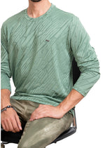 Green Mirror Cut Knit Sweater