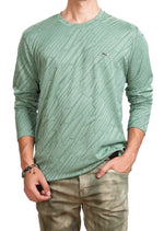 Green Mirror Cut Knit Sweater