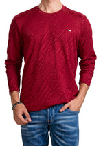 Burgundy Mirror Cut Knit Sweater