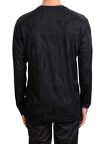 Black Houndstooth Knit Sweater