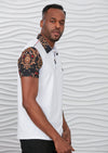 White "The Lion" Print Polo