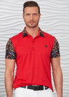 Red "The Lion" Print Polo
