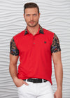 Red "The Lion" Print Polo