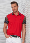 Red "The Lion" Print Polo