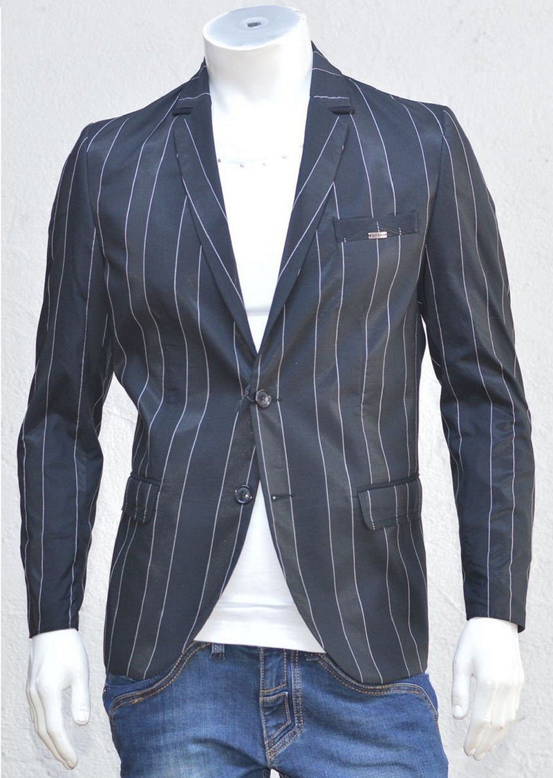 Black "Sunset" Stripe Blazer