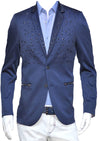 Navy Full Front Studded Blazer