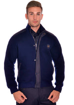 Navy Blue Zipper Sweater