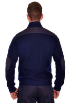 Navy Blue Zipper Sweater