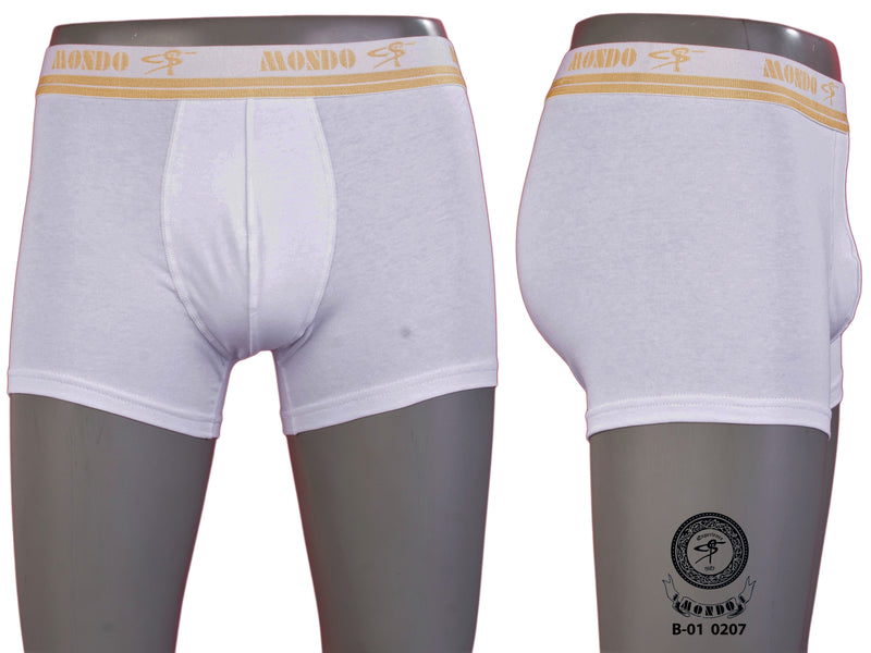 White Gold Cotton Superior Stretch Boxer Briefs