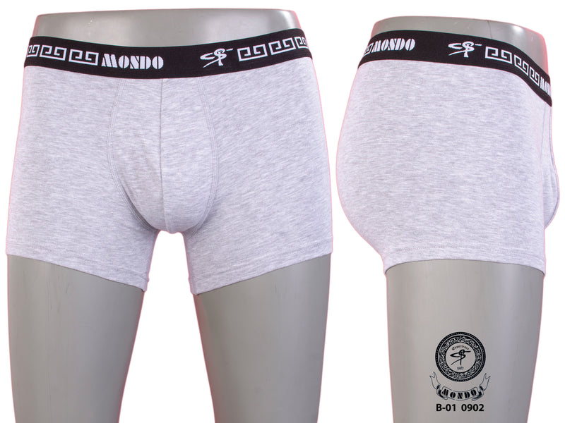 Light Gray Cotton Superior Stretch Boxer Briefs