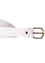 White Gold Rounded Studded Belt