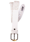 White Gold Rounded Studded Belt