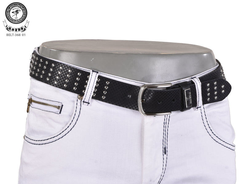 Black Round Studded Belt