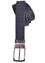Navy Perforated Leather Belt
