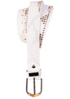 White Gold Studded Belt