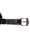 Black Intrecciato Studded Belt