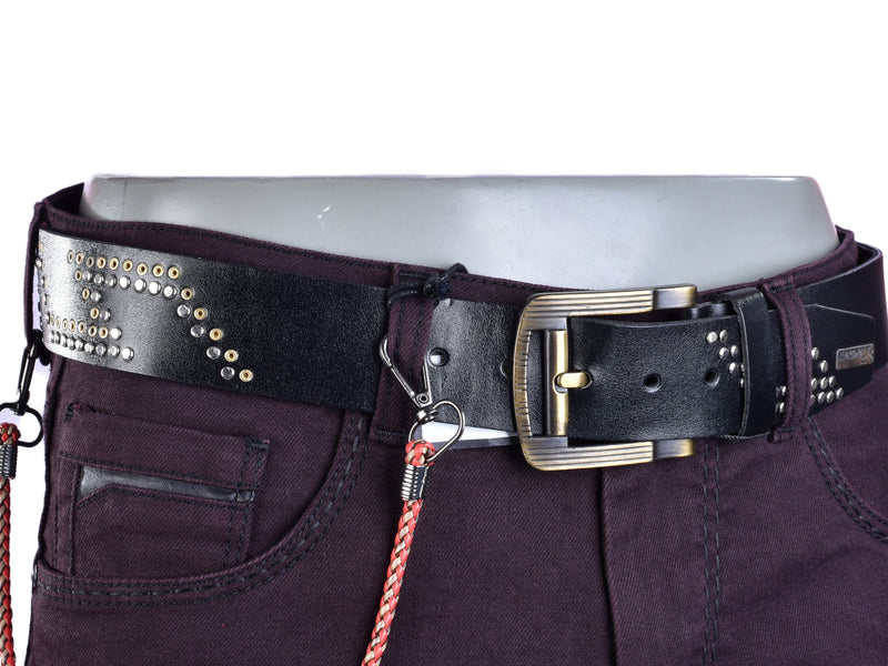 Black Gold Studded Belt