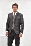 Black Jacquard Zipper Blazer