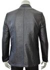 Black Jacquard Zipper Blazer