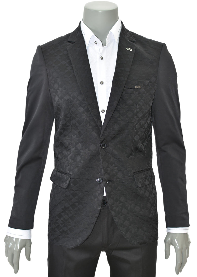 Black Diamond Pattern Blazer