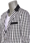 Black White Jacquard Blazer