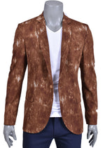 Brown "Splash" Cotton Blazer