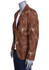 Brown "Splash" Cotton Blazer