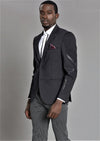 Black Zipper Quilted Blazer