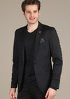 Black Sleeve Studded "Armando" Blazer