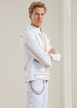 White Gold Studded Jacket