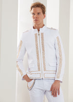 White Gold Studded Jacket