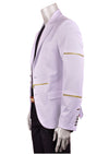 White Gold Zipper Blazer