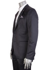 Black Slim-Fit Jacquard 2-Pieces Suit