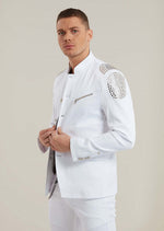 White Silver Studded Jacket
