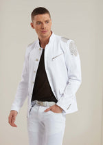 White Silver Studded Jacket