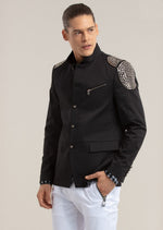 Black Silver Studded Jacket