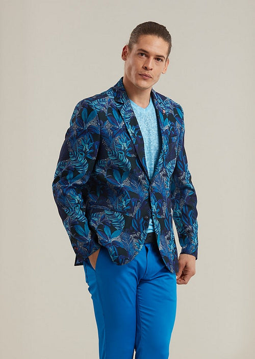 Blue "Vibe" Floral Print Blazer