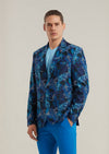 Blue "Vibe" Floral Print Blazer