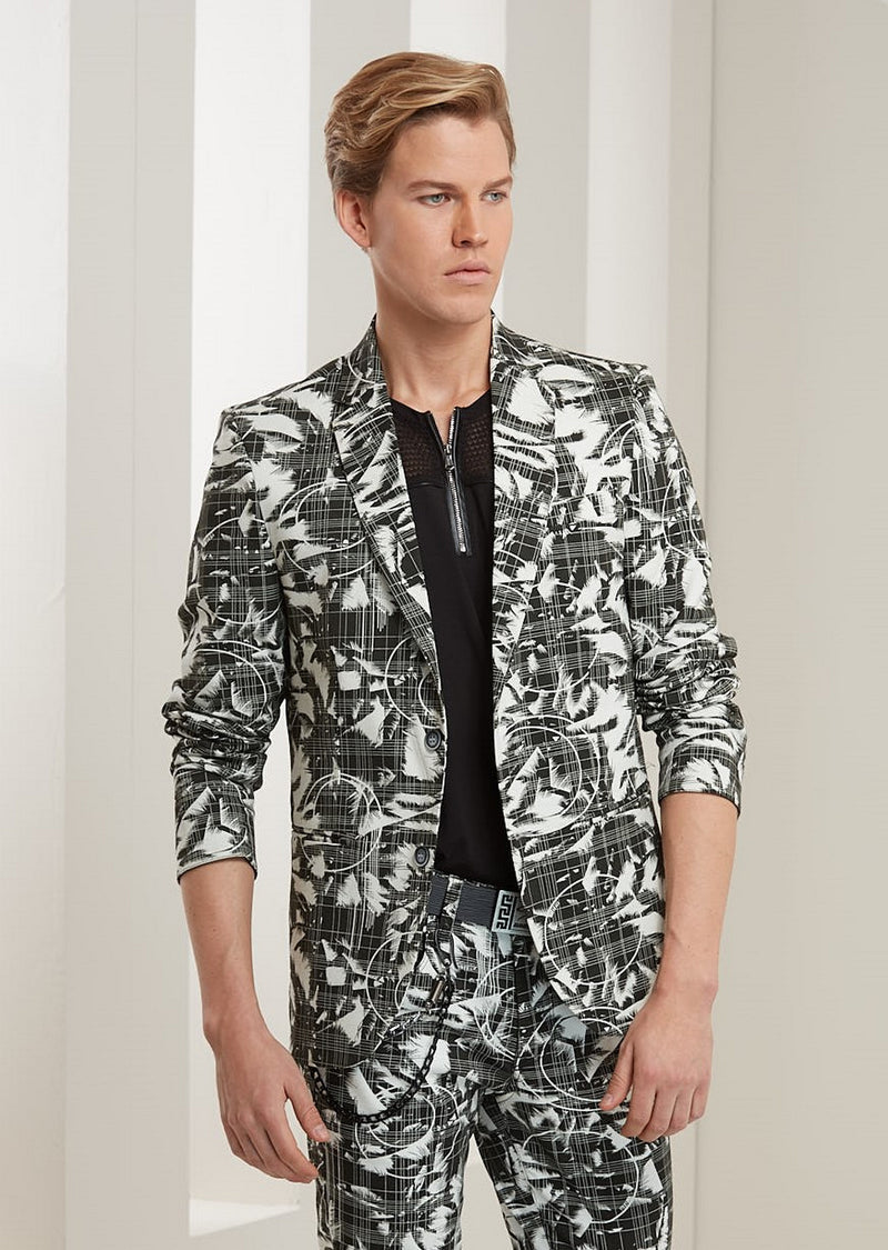 Black "Vibe" Floral Print Blazer