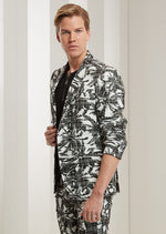 Black "Vibe" Floral Print Blazer