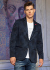 Navy Luigi Square Knit Blazer