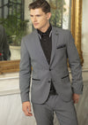 Gray Tonal Stretch Blazer