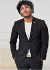 Black Alphabet Jacquard Blazer