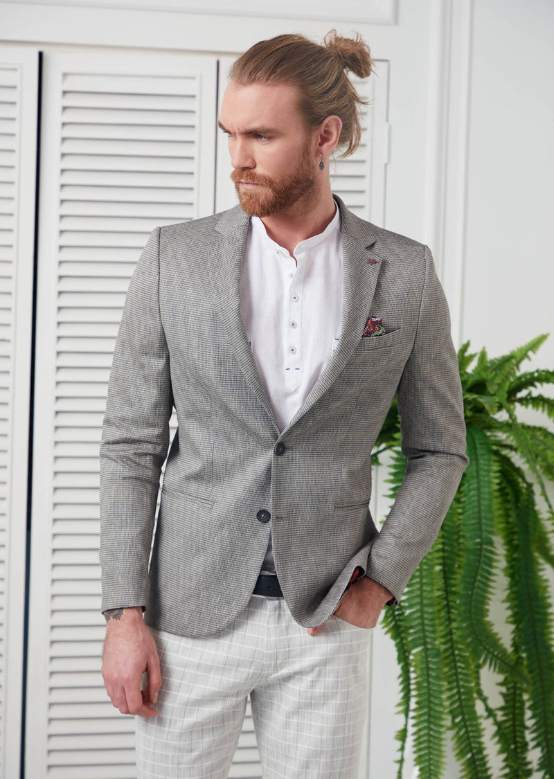 Light Gray Linen Blazer