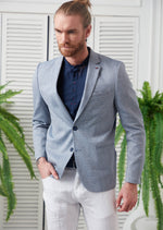 Ligh Blue Linen Blazer