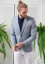 Ligh Blue Linen Blazer