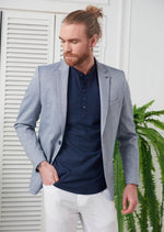 Ligh Blue Linen Blazer