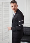 Black Zippered Arm Blazer